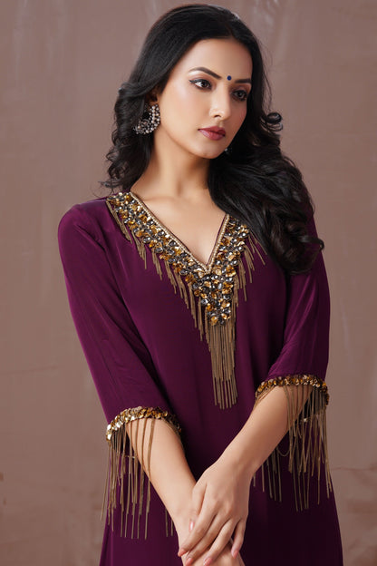 Purple Chains Kurta Set