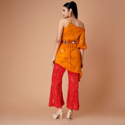 BANDHANI FUSION SET WITH BELT